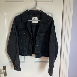 Hollister Black Cropped Jean Jacket
